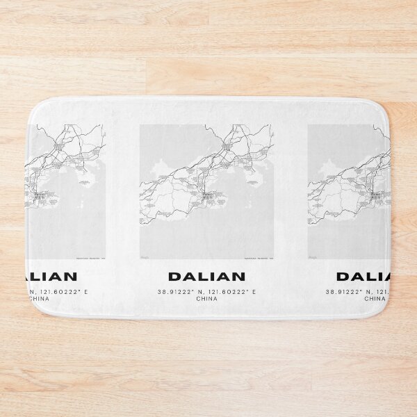 Item preview, Minimalist Dalian Map Art - China City Coordinates Design designed and sold by RM-Journey.