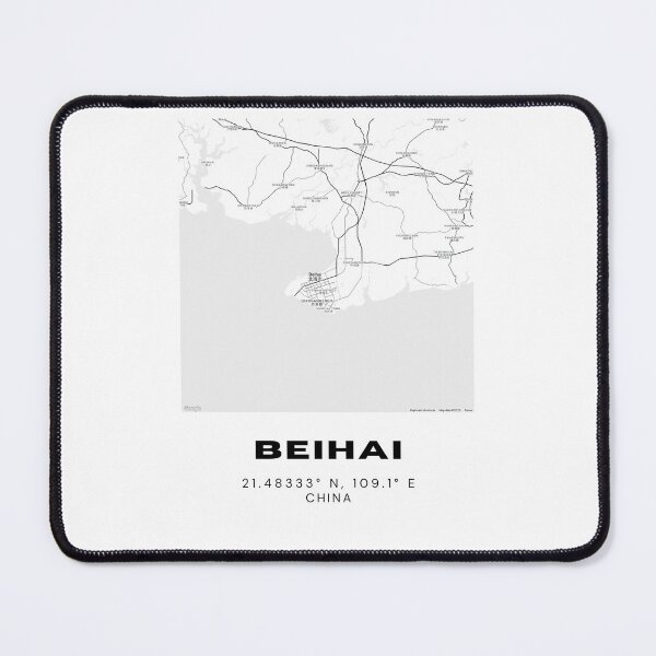 Item preview, Minimalist Beihai Map Art - China City Coordinates Design designed and sold by RM-Journey.