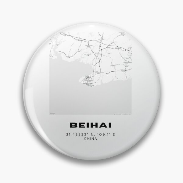 Item preview, Minimalist Beihai Map Art - China City Coordinates Design designed and sold by RM-Journey.