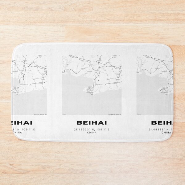 Item preview, Minimalist Beihai Map Art - China City Coordinates Design designed and sold by RM-Journey.