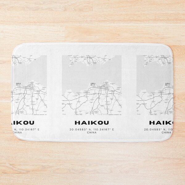 Item preview, Minimalist Haikou Map Art - China City Coordinates Design designed and sold by RM-Journey.
