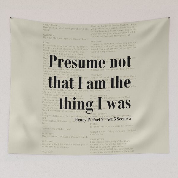Item preview, Presume Not Henry IV Shakespeare Quote Literature designed and sold by kakarikihill.