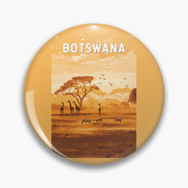 Item preview, Botswana Illustration Travel Art Vintage designed and sold by KrisSidDesigns.
