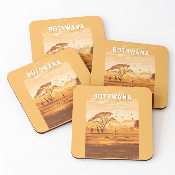 Item preview, Botswana Illustration Travel Art Vintage designed and sold by KrisSidDesigns.