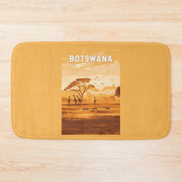 Item preview, Botswana Illustration Travel Art Vintage designed and sold by KrisSidDesigns.