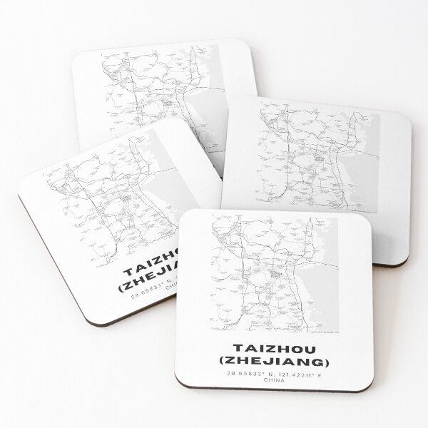 Item preview, Minimalist Taizhou Map Art - China City Coordinates Design designed and sold by RM-Journey.