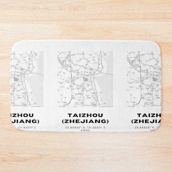 Item preview, Minimalist Taizhou Map Art - China City Coordinates Design designed and sold by RM-Journey.