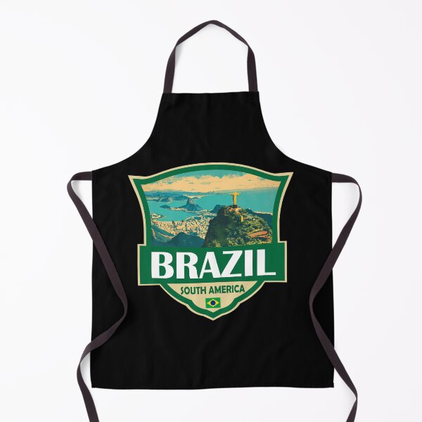 Item preview, Brazil Illustration Retro Badge designed and sold by KrisSidDesigns.