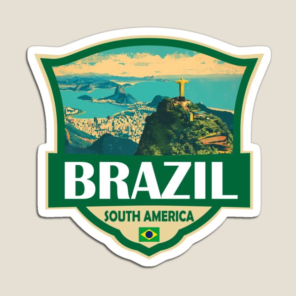 Artikel-Vorschau von Brasilien, Abbildung, Früher, Abzeichen, designt und verkauft von KrisSidDesigns.