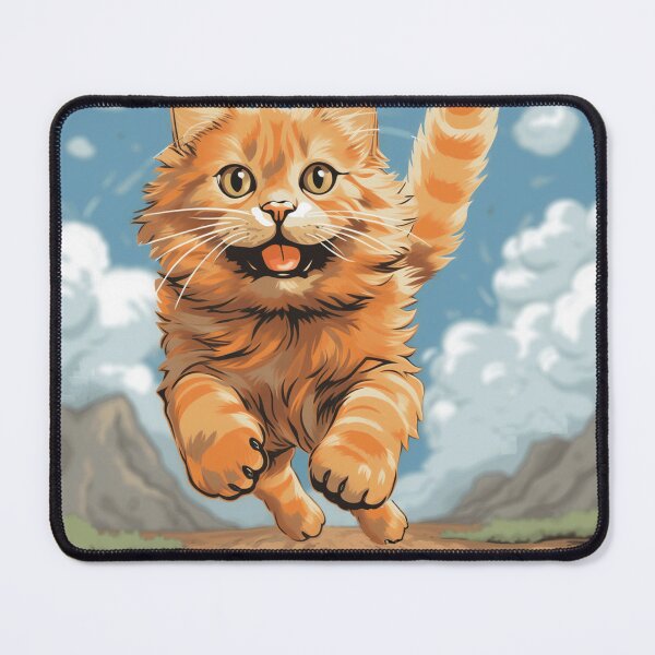 Item preview, Fast Cat  ginger cat on the run designed and sold by JanChryzostom.