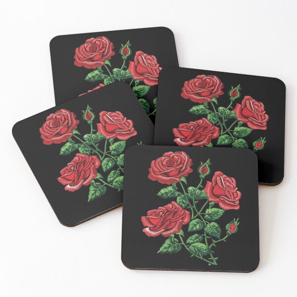 Item preview, Red Rose Embroidery designed and sold by AlchemyColor.