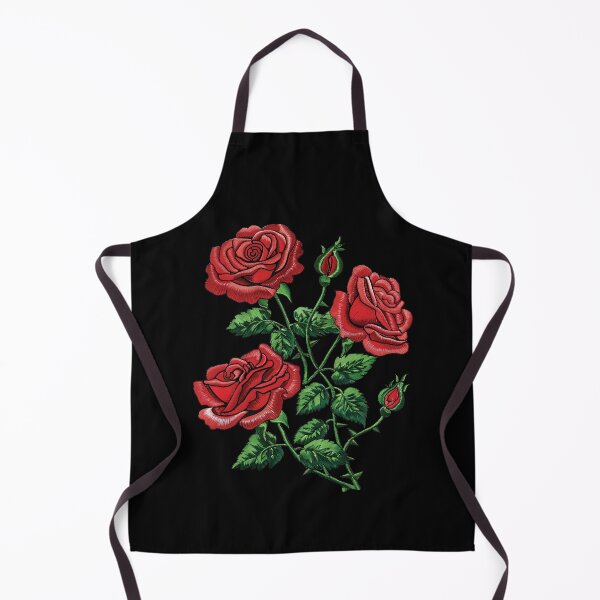 Item preview, Red Rose Embroidery designed and sold by AlchemyColor.