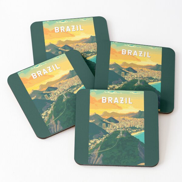 Item preview, Brazil Illustration Travel Art Vintage designed and sold by KrisSidDesigns.