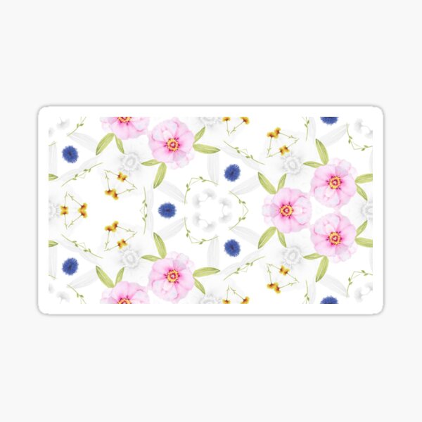 blaue Pastell Gänseblümchen rosa floral weich Sticker