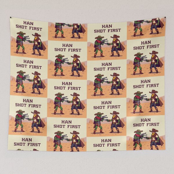 Item preview, Han Shot First Cowboys Star Wars Sci Fi  designed and sold by ART ATTACK ZONE.