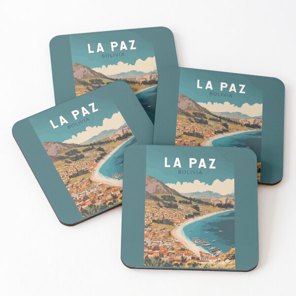Item preview, La Paz Bolivia Illustration Travel Art Vintage designed and sold by KrisSidDesigns.