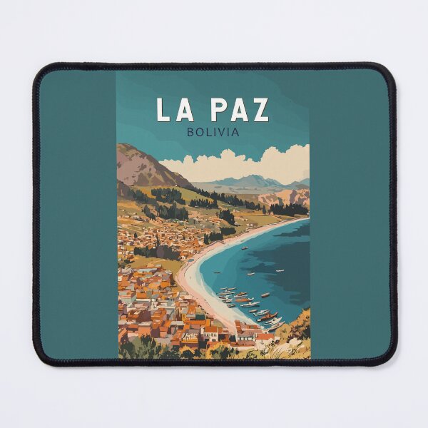 Item preview, La Paz Bolivia Illustration Travel Art Vintage designed and sold by KrisSidDesigns.