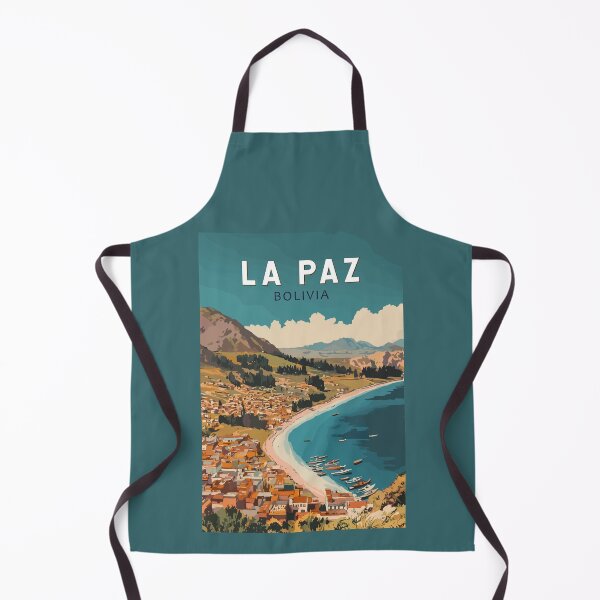 Item preview, La Paz Bolivia Illustration Travel Art Vintage designed and sold by KrisSidDesigns.