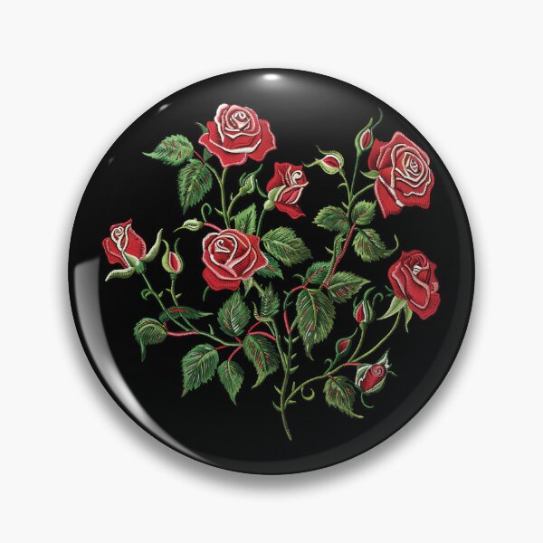 Item preview, Red Rose Embroidery designed and sold by AlchemyColor.