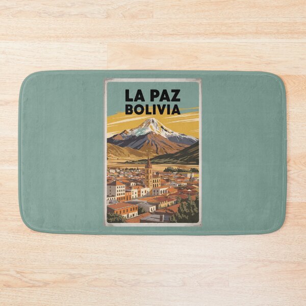 Item preview, La Paz Bolivia Andes Illustration Travel Art Vintage designed and sold by KrisSidDesigns.