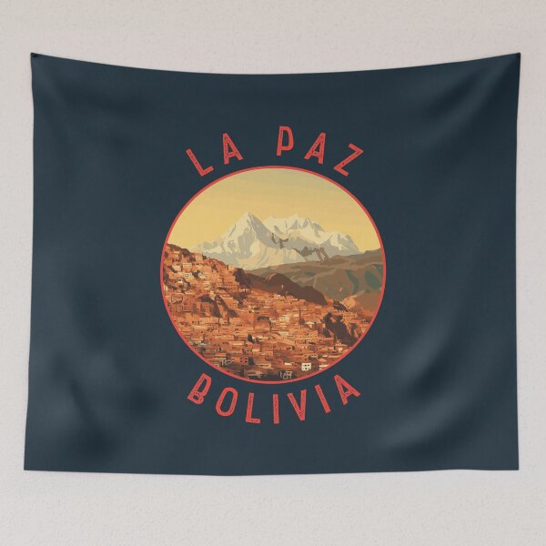 Item preview, La Paz Bolivia Retro Distressed Circle designed and sold by KrisSidDesigns.