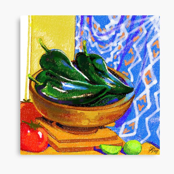 Item preview, Jalapenos crayon still life  designed and sold by kiwiestkarina.