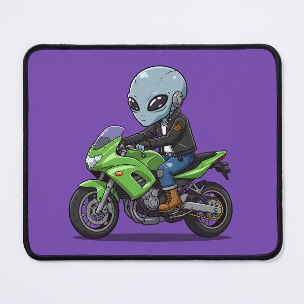 Item preview, Alien Biker | Cosmic Road Trip Rebel designed and sold by SeGoArtDesign.