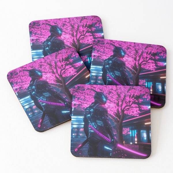 Item preview, Cyber Samurai Under Neon Sakura designed and sold by ArctiveStudio.
