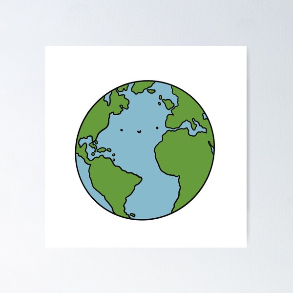 Item preview, earth sticker designed and sold by carolinescornr.