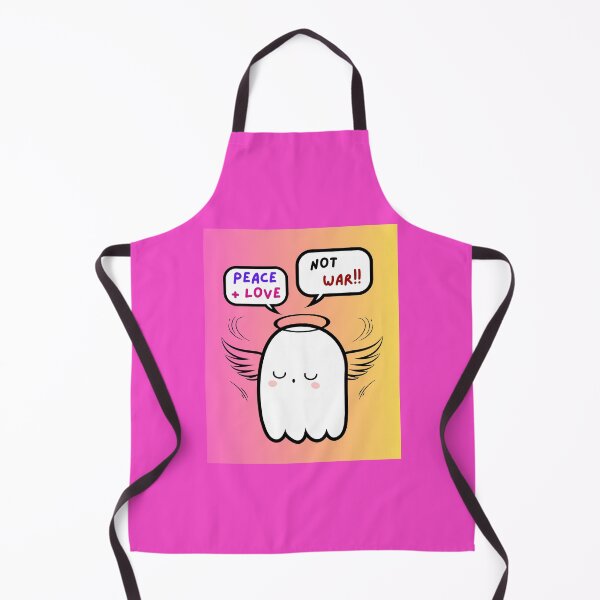 Item preview, Peace + Love, Not War!! Angel Ghost, Halo, Wings, Pink Orange Background designed and sold by AASparksDesigns.