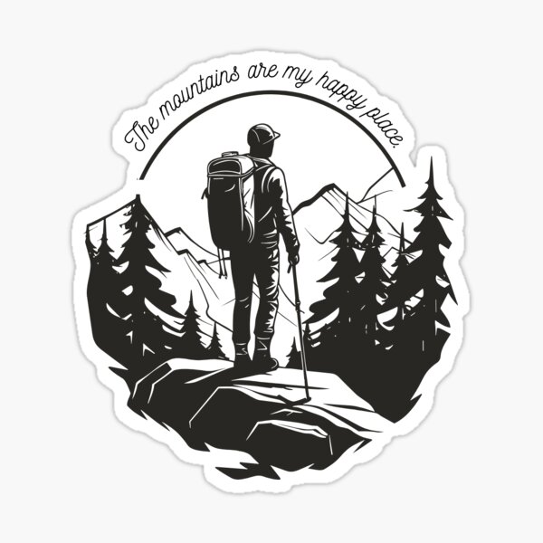 Item preview, Silhouette of a Hiker in the Wilderness designed and sold by AppliedDesigns1.