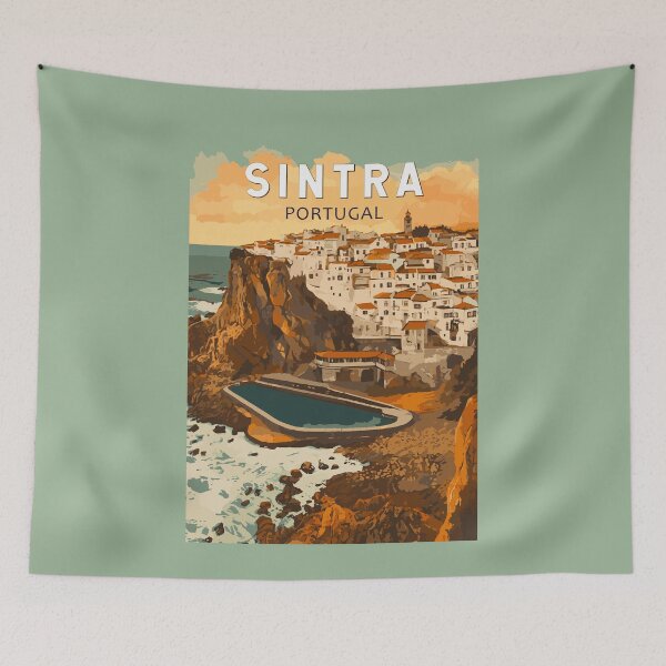 Item preview, Sintra Portugal Illustration Travel Art Vintage designed and sold by KrisSidDesigns.