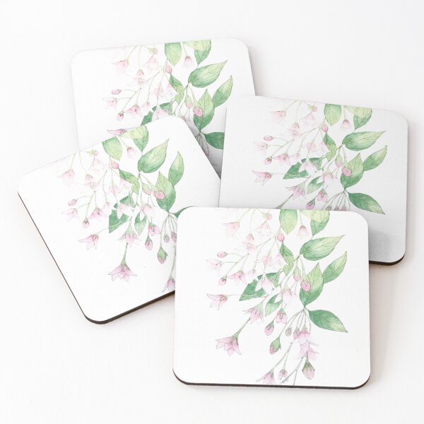 Item preview, Pink weigela watercolour painting  designed and sold by esvb.