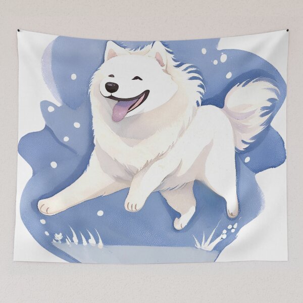 Item preview, Samoyed Dog Watercolour designed and sold by TheresaNicole.