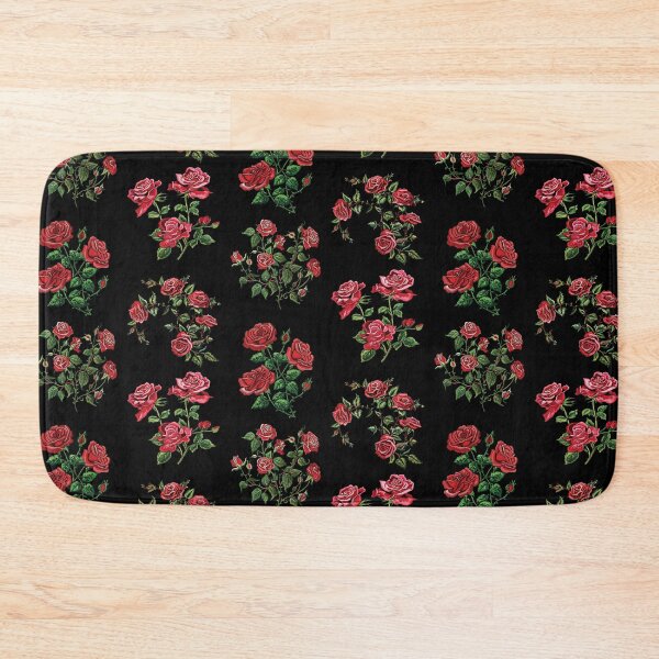 Item preview, Red Rose Embroidery Seamless Pattern designed and sold by AlchemyColor.