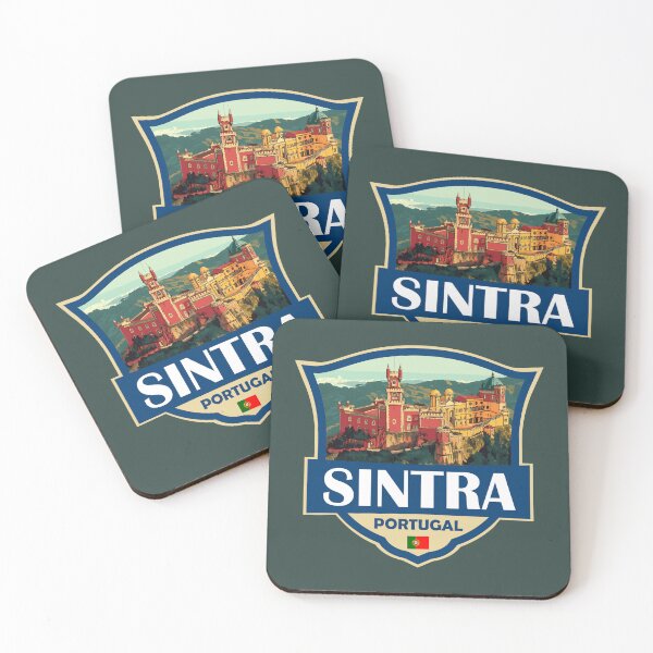 Item preview, Sintra Portugal Pena Palace Illustration Retro Badge designed and sold by KrisSidDesigns.