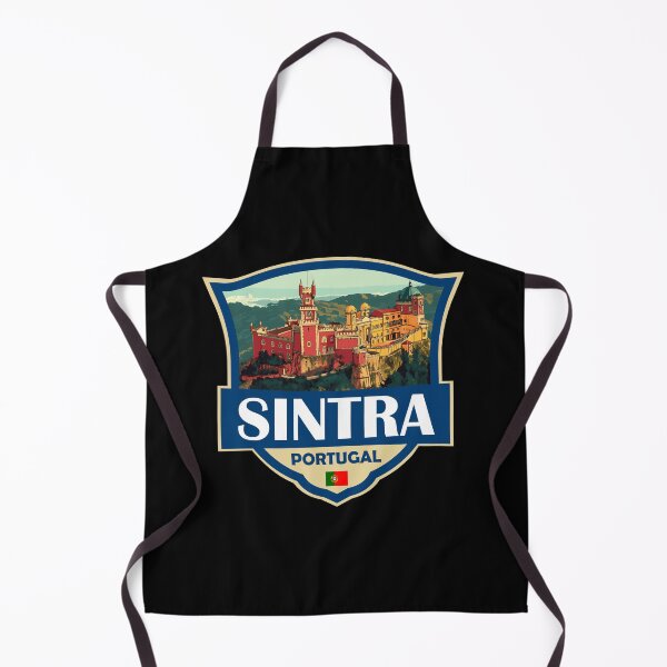 Item preview, Sintra Portugal Pena Palace Illustration Retro Badge designed and sold by KrisSidDesigns.