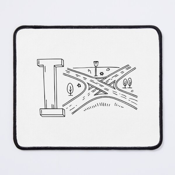 Item preview, A doodle illustration of letter I and Intersection designed and sold by rasagamastore.