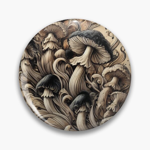 Item preview, Shaggy Ink Cap Mushroom Flow designed and sold by Wiredart.