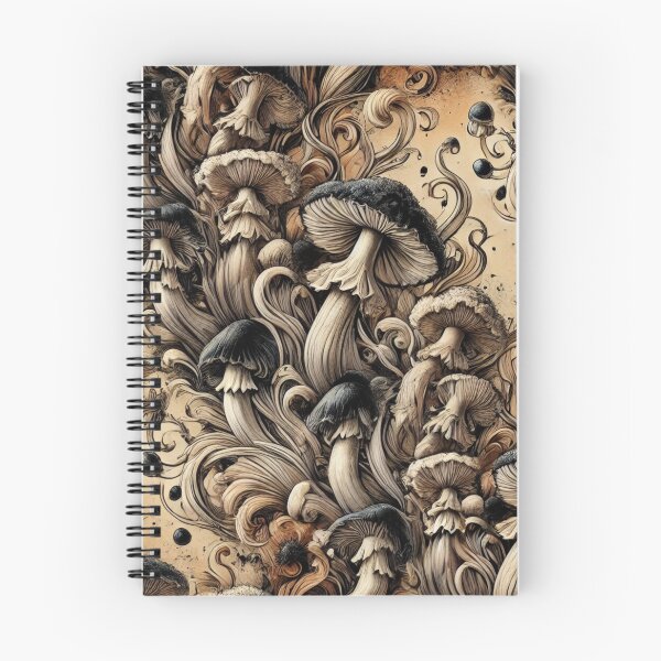 Item preview, Shaggy Ink Cap Mushroom Flow designed and sold by Wiredart.