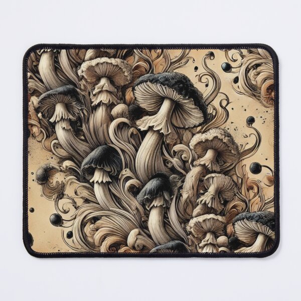 Item preview, Shaggy Ink Cap Mushroom Flow designed and sold by Wiredart.