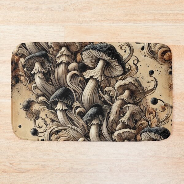 Item preview, Shaggy Ink Cap Mushroom Flow designed and sold by Wiredart.