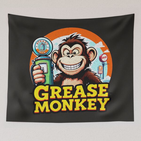 Item preview, Grease Monkey Retro Pump Distressed Print designed and sold by SteadyRolling.