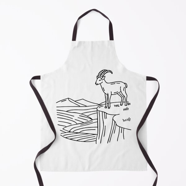 Item preview, An ibex standing on a steep cliff, gazing over the valley below designed and sold by rasagamastore.