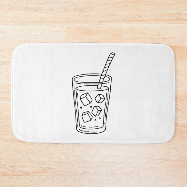 Item preview, A glass of soda with straw ice cubes floating on the surface designed and sold by rasagamastore.