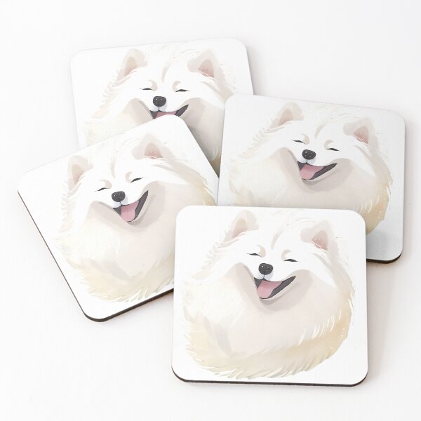 Item preview, Samoyed Dog Watercolour Portrait designed and sold by TheresaNicole.