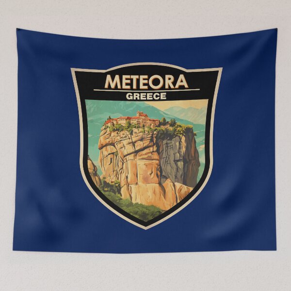 Item preview, Meteora Greece Travel Art Badge designed and sold by KrisSidDesigns.