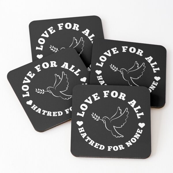 Item preview, Love for All, Hatred for None | Inspirational Peace Design designed and sold by PrintBubbleGK.