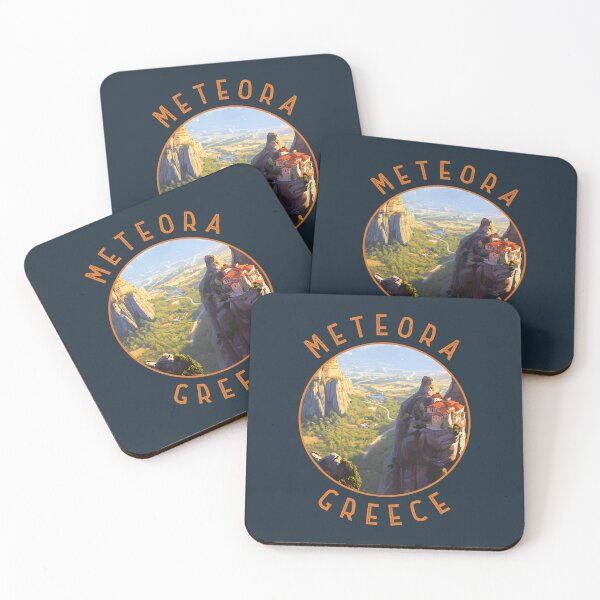 Item preview, Meteora Greece Retro Distressed Circle designed and sold by KrisSidDesigns.