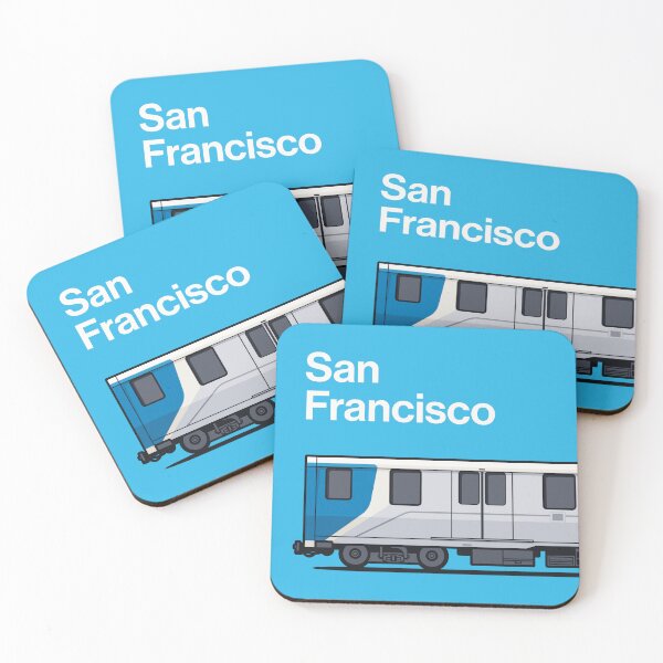 Item preview, San Francisco Class D Cyan World Train Side USA designed and sold by VoodooCircus.
